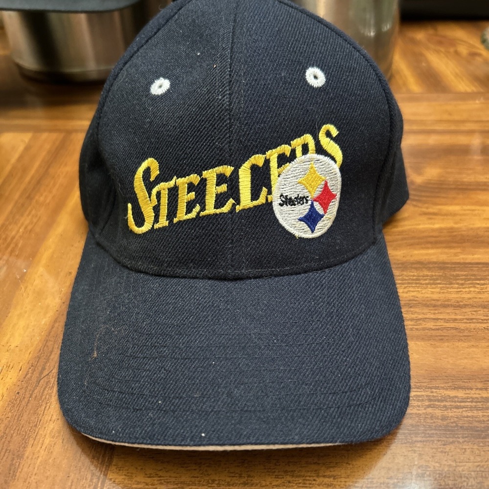 Pittsburgh Steelers Sandwich Cap Wool‎ Vintage Black Hat